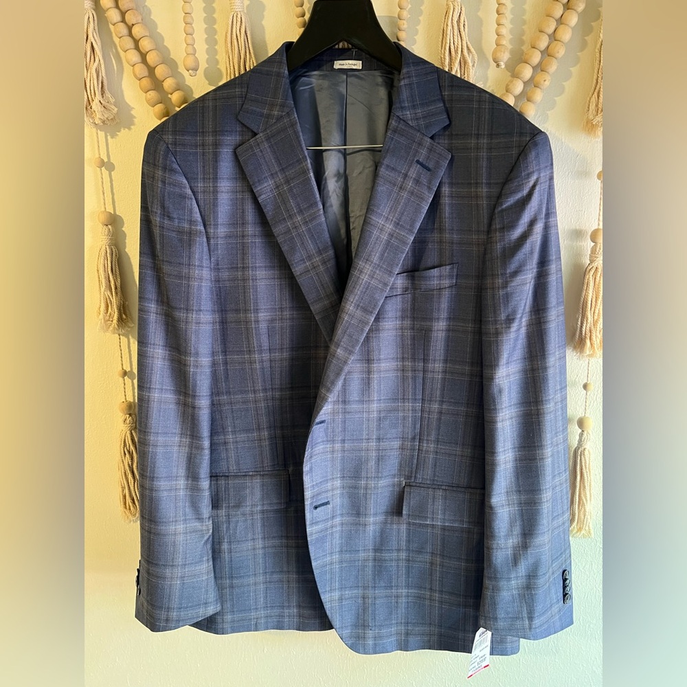Peter Millar Plaid Sports coat Blazer Suit Jacket 46R